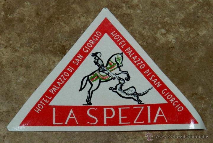 Etiquetas antiguas: ANTIGUA ETIQUETA DE MALETA - ANTIQUE LUGGAGE BAGAGE LABEL - ANCIEN ETIQUETTE LA VALISE - LA SPEZIA,