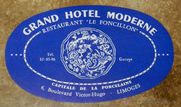 Etiquetas antiguas: ANTIGUA ETIQUETA DE MALETA - ANTIQUE LUGGAGE BAGAGE LABEL - ANCIEN ETIQUETTE LA VALISE - GRAN HOTEL
