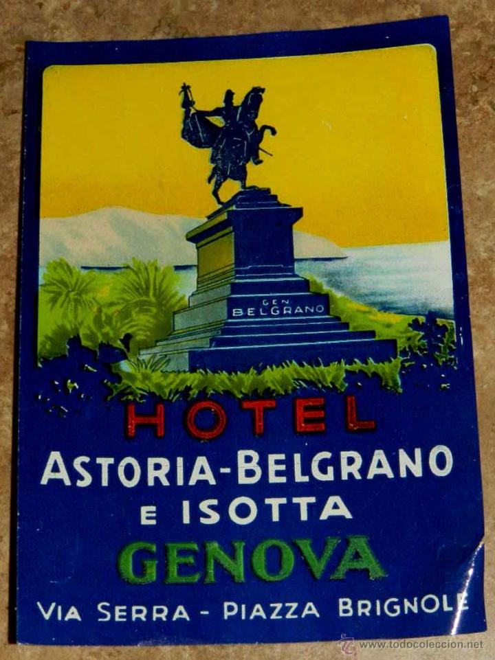 Etiquetas antiguas: ANTIGUA ETIQUETA DE MALETA - ANTIQUE LUGGAGE BAGAGE LABEL - ANCIEN ETIQUETTE LA VALISE - HOTEL ASTOR