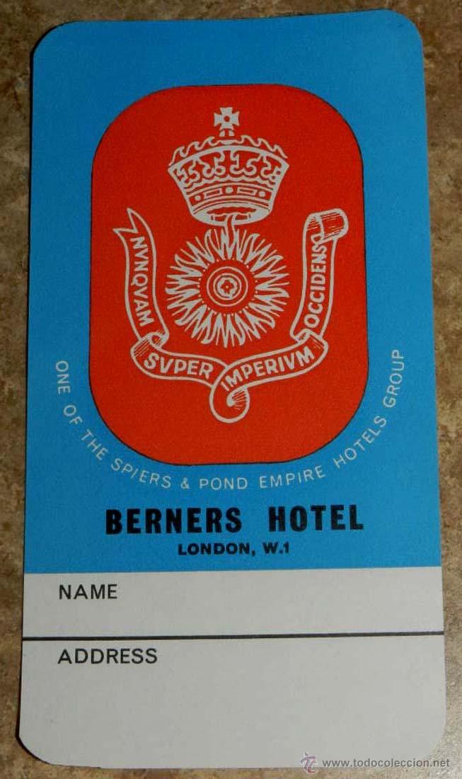 Etiquetas antiguas: ANTIGUA ETIQUETA DE MALETA - ANTIQUE LUGGAGE BAGAGE LABEL - ANCIEN ETIQUETTE LA VALISE - HOTEL BERNE