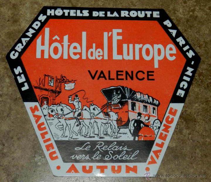 Etiquetas antiguas: ANTIGUA ETIQUETA DE MALETA - ANTIQUE LUGGAGE BAGAGE LABEL - ANCIEN ETIQUETTE LA VALISE - HOTEL DEL