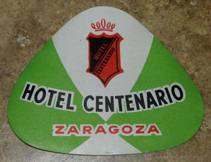 Etiquetas antiguas: ANTIGUA ETIQUETA DE MALETA - ANTIQUE LUGGAGE BAGAGE LABEL - ANCIEN ETIQUETTE LA VALISE - HOTEL CENT