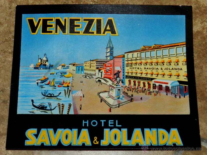 Etiquetas antiguas: ANTIGUA ETIQUETA DE MALETA - ANTIQUE LUGGAGE BAGAGE LABEL - ANCIEN ETIQUETTE LA VALISE - VENEZIA, H