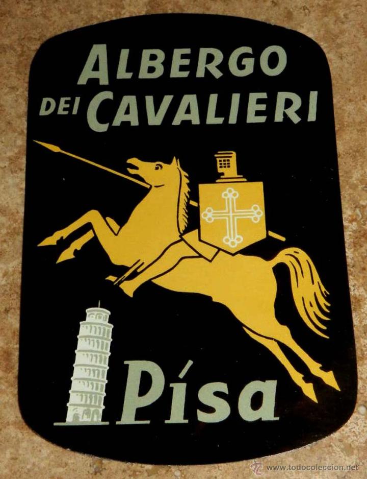 Etiquetas antiguas: ANTIGUA ETIQUETA DE MALETA - ANTIQUE LUGGAGE BAGAGE LABEL - ANCIEN ETIQUETTE LA VALISE - ALBERGO DEI
