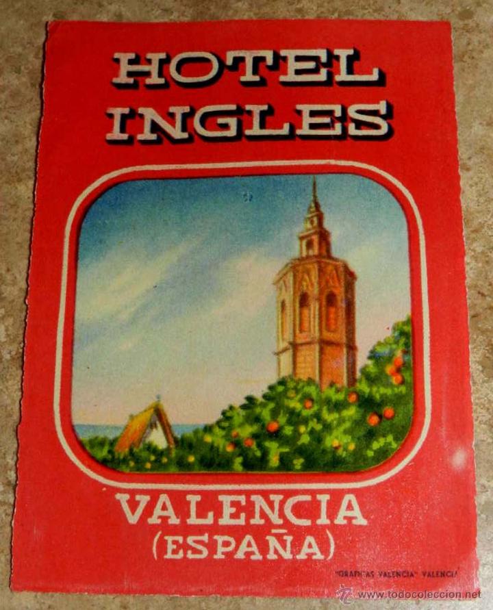 Etiquetas antiguas: ANTIGUA ETIQUETA DE MALETA - ANTIQUE LUGGAGE BAGAGE LABEL - ANCIEN ETIQUETTE  LA VALISE - HOTEL INGL
