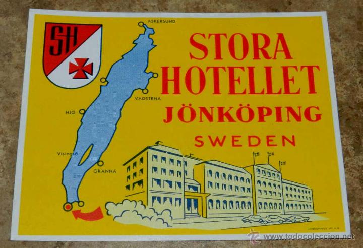 Etiquetas antiguas: ANTIGUA ETIQUETA DE MALETA - ANTIQUE LUGGAGE BAGAGE LABEL - ANCIEN ETIQUETTE LA VALISE - STORA HOTEL