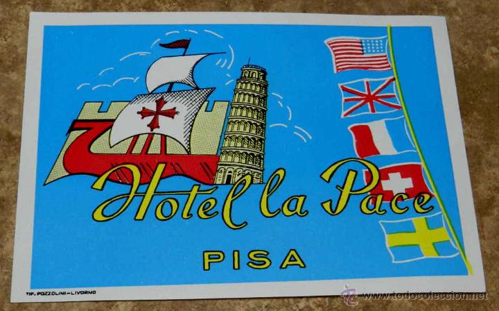 Etiquetas antiguas: ANTIGUA ETIQUETA DE MALETA - ANTIQUE LUGGAGE BAGAGE LABEL - ANCIEN ETIQUETTE LA VALISE - HOTEL LA PA