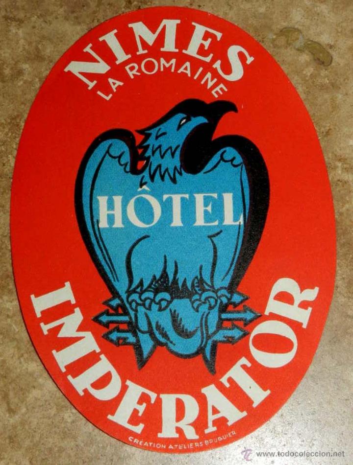 Etiquetas antiguas: ANTIGUA ETIQUETA DE MALETA - ANTIQUE LUGGAGE BAGAGE LABEL - ANCIEN ETIQUETTE LA VALISE - HOTEL IMPER