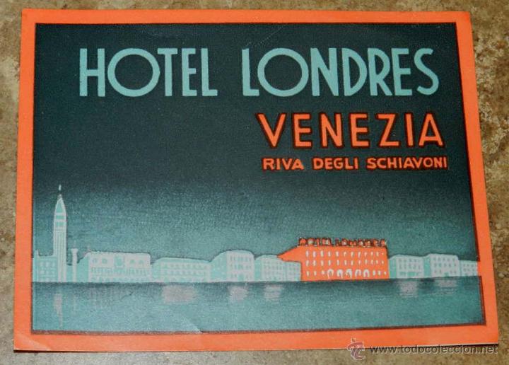 Etiquetas antiguas: ANTIGUA ETIQUETA DE MALETA - ANTIQUE LUGGAGE BAGAGE LABEL - ANCIEN ETIQUETTE LA VALISE - HOTEL LONDR