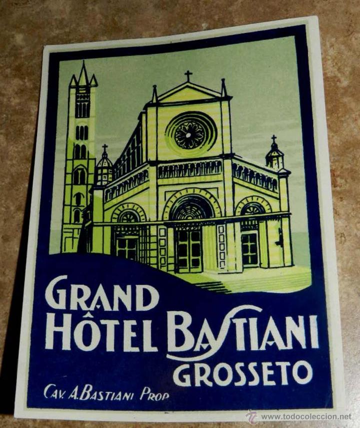 Etiquetas antiguas: ANTIGUA ETIQUETA DE MALETA - ANTIQUE LUGGAGE BAGAGE LABEL - ANCIEN ETIQUETTE LA VALISE - GRAN HOTEL