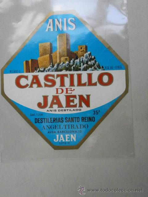 Etiquetas antiguas: ETIQUETA DE VINO ANIS CASTILLO DE JAEN ET-1625