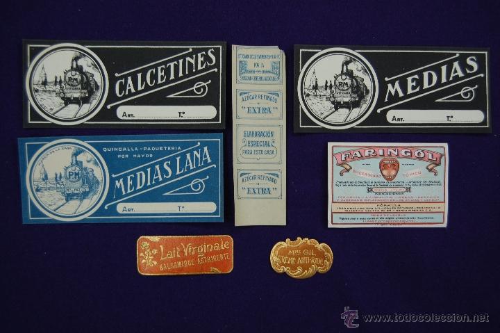 Alte Etiketten: 7 ETIQUETAS ANTIGUAS VARIADAS