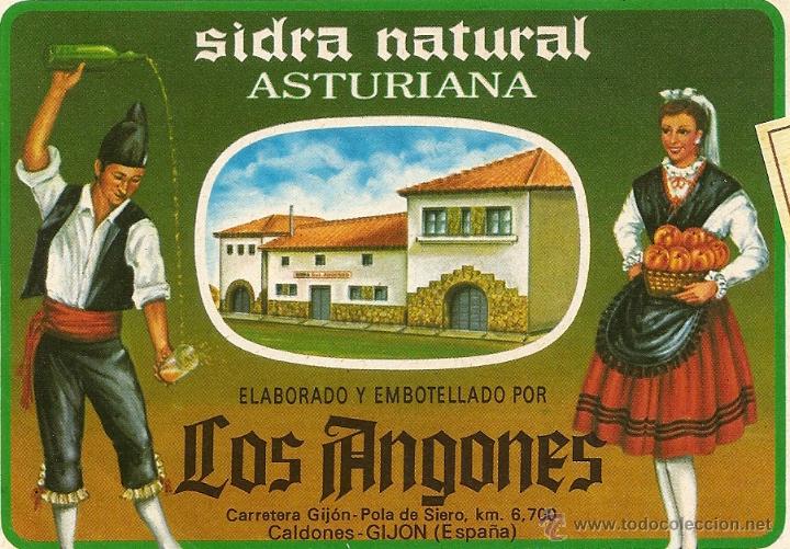 Old Labels: ETIQUETA SIDRA LOS ANGONES