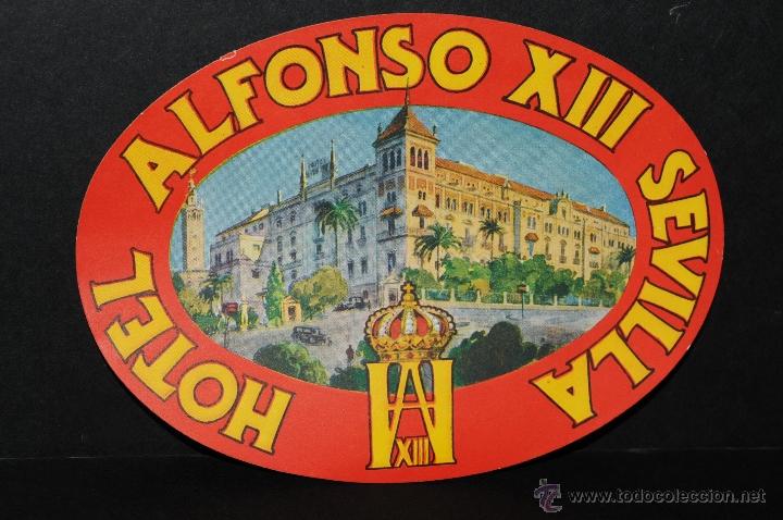 Etiquetas antiguas: ETIQUETA HOTEL ALFONSO XIII, SEVILLA