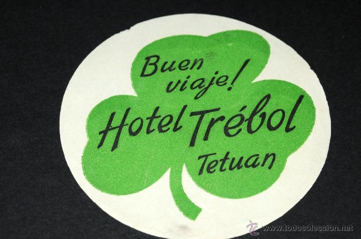 Etiquetas antiguas: ETIQUETA HOTEL TREBOL, TETUAN