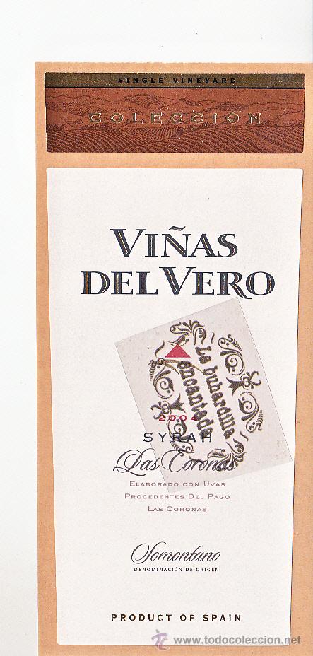 Etiquetas antiguas: ETIQUETA DE VINO - VI&Ntilde;AS DEL VERO 2004
