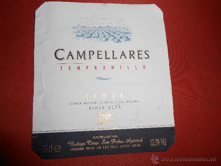 Etiquetas antiguas: Vino  CAMPELLARES - Foto 1