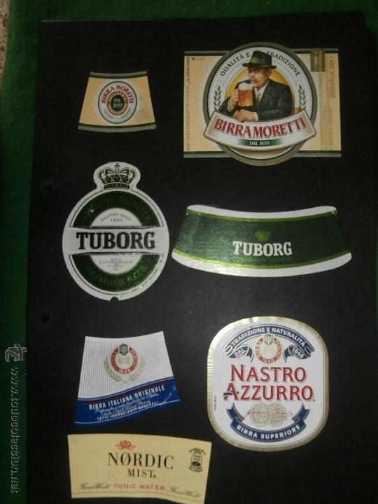 Etiquetas antiguas: 30 etiquetas de cerveza birra moretti tuborg nordic franciskaner paulaner moritz... ver fotos