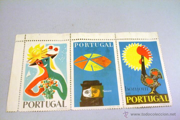 Etiquetas antiguas: Lote de 7 Etiquetas -  pegatinas para maleta. Turismo de Portugal.
