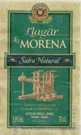 Etiqueta sidra Llagar La Morena