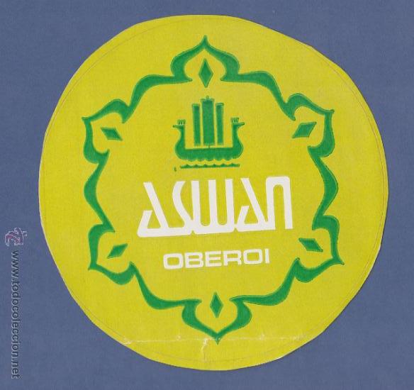 Etiquetas antiguas: ETIQUETA HOTEL ASWAN OBEROI - EGIPTO - 9CM DE DIAMETRO