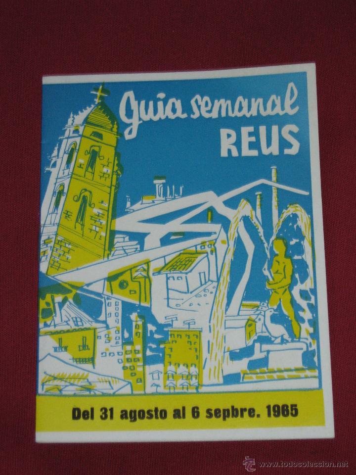 Etiquetas antiguas: GUIA SEMANAL DE REUS DE 1965 - Foto 1