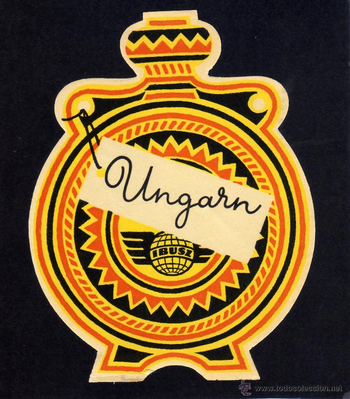 Etiquetas antiguas: ETIQUETA DE HOTEL - HOTEL UNGARN - IBUSZ - HUNGRIA.