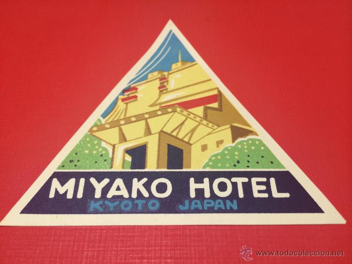 Etiquetas antiguas: ETIQUETA MIYAKO HOTEL- KYOTO, JAP&Oacute;N.