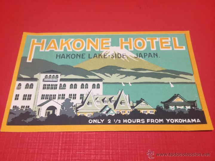 Etiquetas antiguas: ETIQUETA HAKONE HOTEL- HAKONE LAKE-SIDE, YOKOHAMA, JAP&Oacute;N.