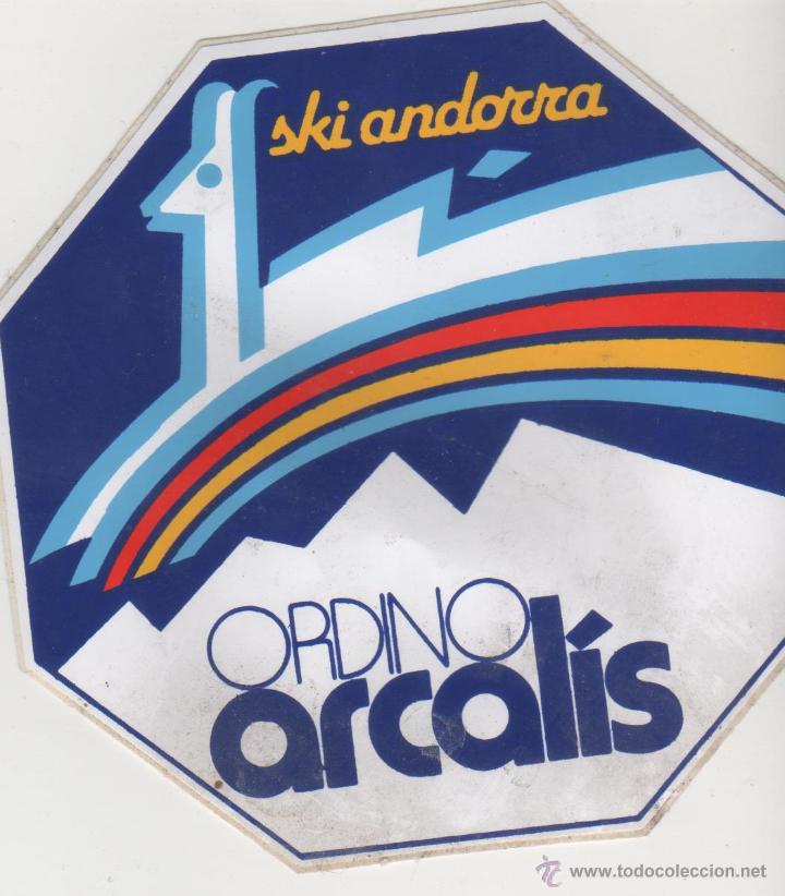 Etiquetas antiguas: adesivo pegatina ordino arcalis ski andorra
