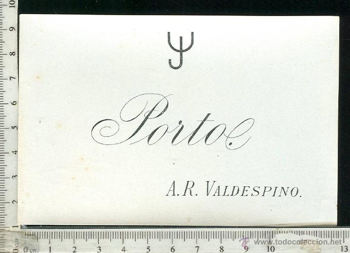 Etiquetas antiguas: ETIQUETA VINO PORTO A.R. VALDESPINO