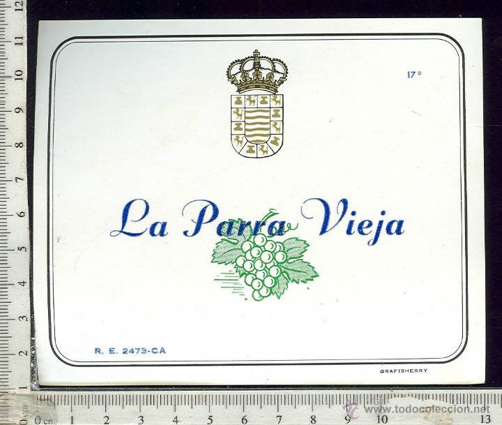 Etichette antiche: ETIQUETA VINO LA PARRA VIEJA