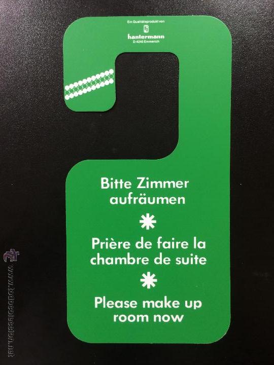 Etiquetas antiguas: ETIQUETA CARTEL HOTEL - NO MOLESTEN, DO NOT DISTURB SIGN.