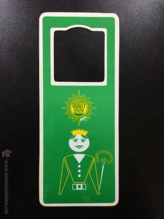 Etiquetas antiguas: ETIQUETA CARTEL HOTEL QUALITY INN - NO MOLESTEN, DO NOT DISTURB SIGN.
