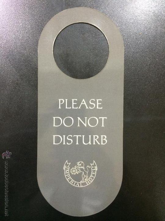Etiquetas antiguas: ETIQUETA HOTEL IMPERIAL, TOKYO JAPON- NO MOLESTEN, DO NOT DISTURB SIGN.