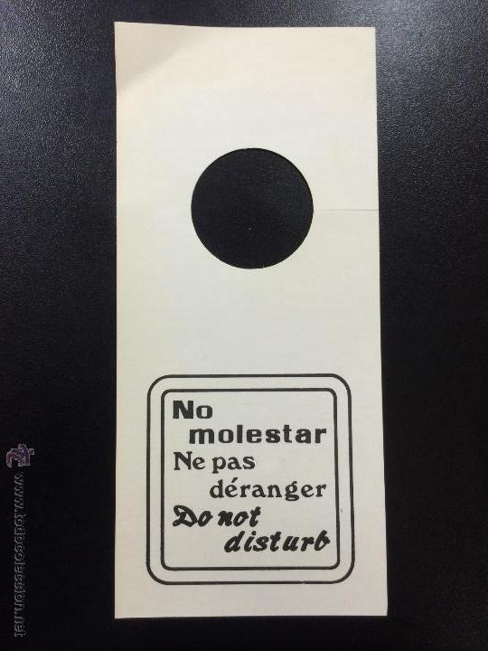 Etiquetas antiguas: ETIQUETA CARTEL HOTEL- NO MOLESTAR, DO NOT DISTURB SIGN.