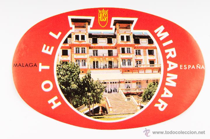 Etiquetas antiguas: ETIQUETA DEL HOTEL MIRAMAR DE MALAGA