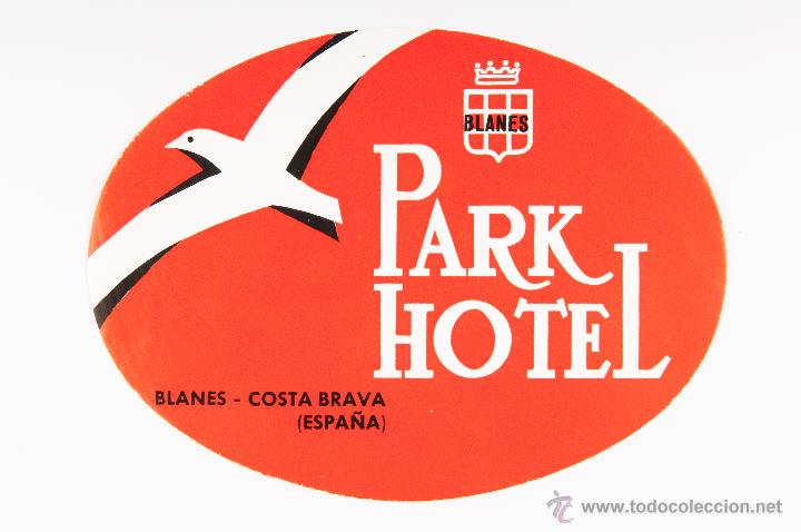 Etiquetas antiguas: ETIQUETA DEL PARK HOTEL DE BLANES