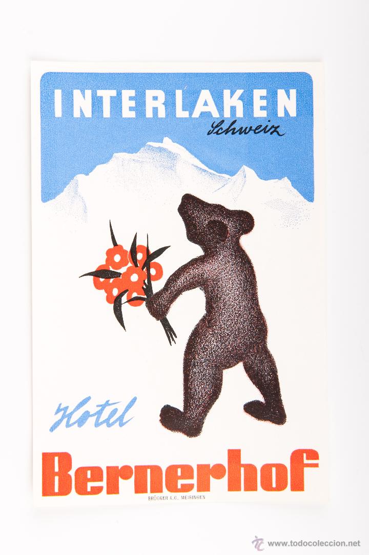 Etiquetas antiguas: ETIQUETA DEL HOTEL BERNERHOF DE INTERLAKEN