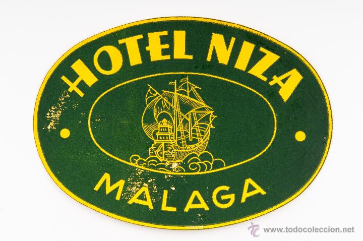 Etiquetas antiguas: ETIQUETA DEL HOTEL NIZA DE MALAGA