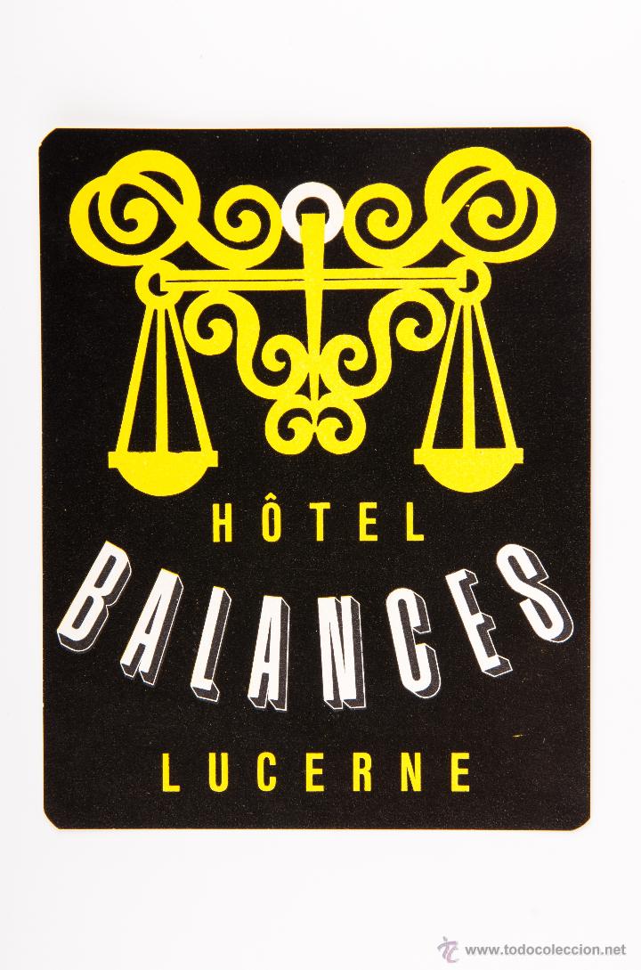 Etiquetas antiguas: ETIQUETA DEL HOTEL BALANCES DE LUCERNA