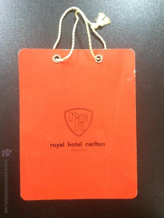 Etiquetas antiguas: ETIQUETA CARTEL HOTEL ROYAL CARLTON - NO MOLESTAR, DO NOT DISTURB SIGN.