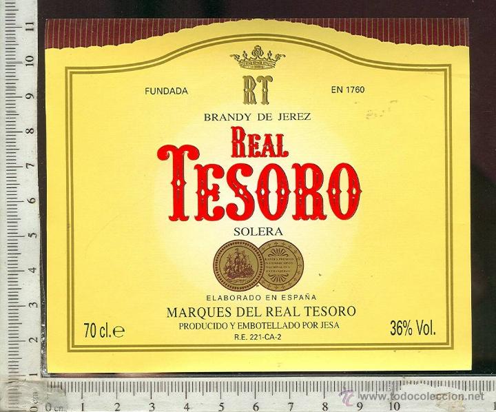 Old Labels: ETIQUETA SOLERA  REAL TESORO, MARQUEZ DEL REAL TESORO
