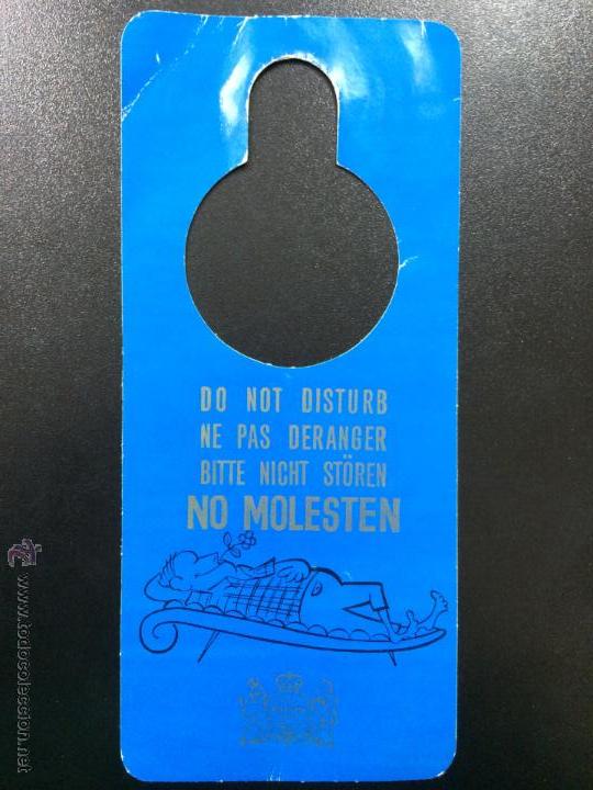 Etiquetas antiguas: ETIQUETA CARTEL HOTEL INGLATERRA, SEVILLA - NO MOLESTAR, DO NOT DISTURB SIGN.