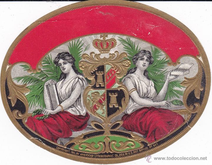 Old Labels: Etiqueta tabaco finales siglo XIX (11 diametro)