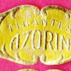 Etiquetas antiguas: ETIQUETA TIRANTES AZORÍN.. Lote 46649399