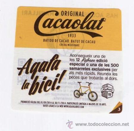 Etichette antiche: COLLARIN CACAOLAT BATIDO DE CACAO, PARA CONSEGUIR BICI RABASA (NO V&Aacute;LIDA)