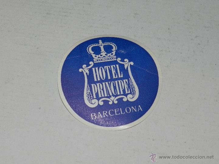 Etiquetas antiguas: ETIQUETA DE HOTEL - HOTEL PRINCIPE, BARCELONA , SE&Ntilde;ALES DE USO