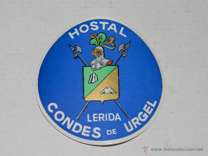 Etiquetas antiguas: ETIQUETA DE HOTEL - HOSTAL CONDES DE URGEL ( LERIDA ) , BUEN ESTADO