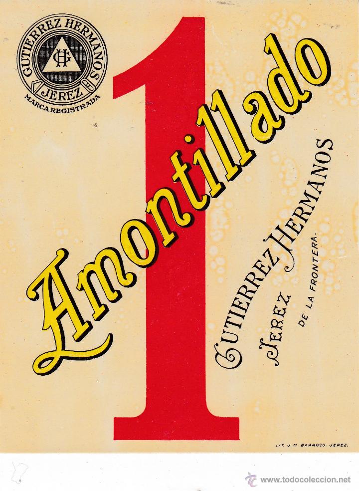 Etiquetas antiguas: Amontillado 1 Gutierrez Hermanos Jerez